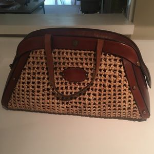 John Romaine Straw Vintage Bag
